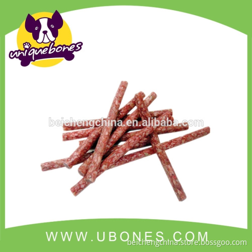 colorful munchy stick dog chews 100% cow hide animal skin for pet chews